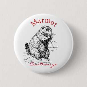 Cute Marmot Animal Thunder_Cove 6 Cm Round Badge