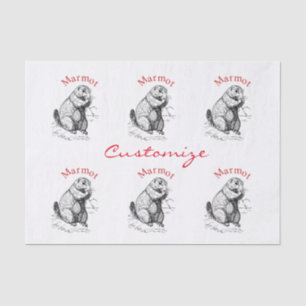 Cute Marmot Animal Thunder_Cove Tissue Paper
