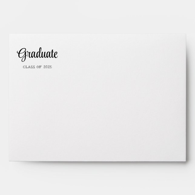Cute Maroon Script Return Address Math Graduation Envelope (Front)
