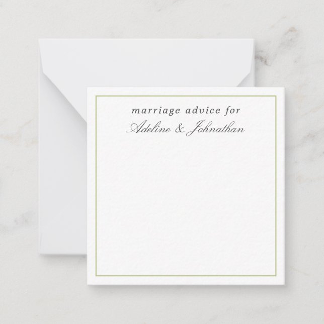 Cute Marriage Advice Cards for the Couple (Front)