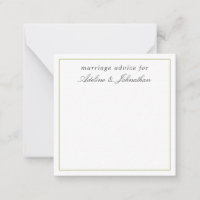 Cute Marriage Advice Cards for the Couple