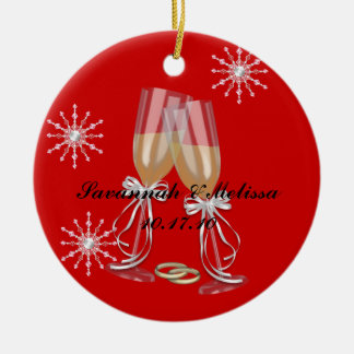 Cute Married; Our First Christmas Ceramic Tree Decoration