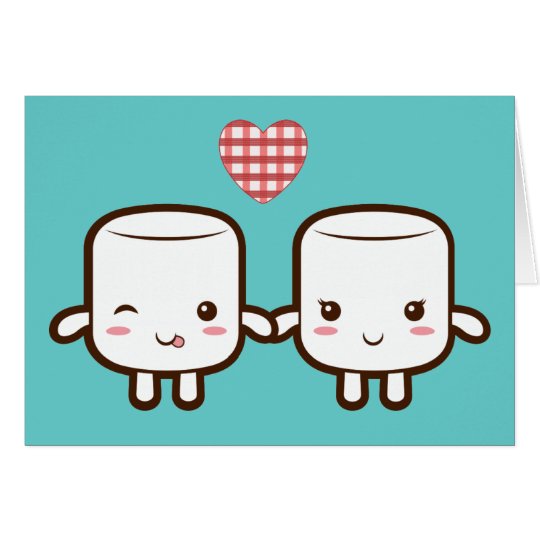 Cute Marshmallow couple Card