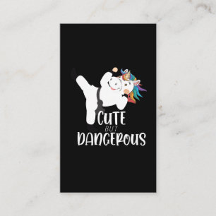 Cute Martial Arts Dangerous Unicorn Karate Business Card
