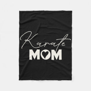Cute Martial Arts Mother's Day Karate Mum Fleece Blanket