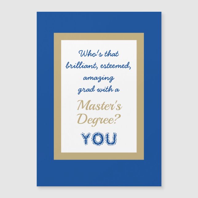 CUTE Master's Degree Magnetic Card (Front)