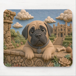 Cute Mastiff Puppy, Baby Dog Mouse Mat