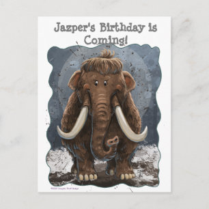 Cute Mastodon Announcement Postcard
