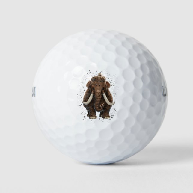 Cute Mastodon Golf Balls (Front)
