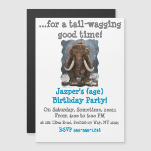 Cute Mastodon Magnetic Invitation