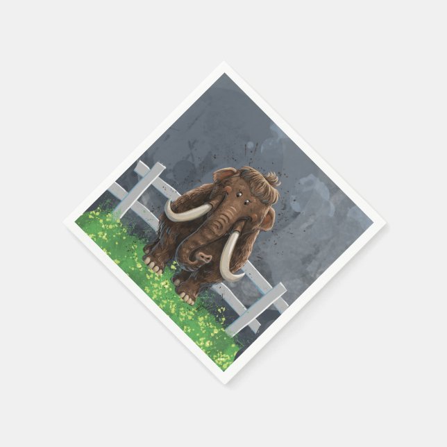 Cute Mastodon Napkin (Corner)