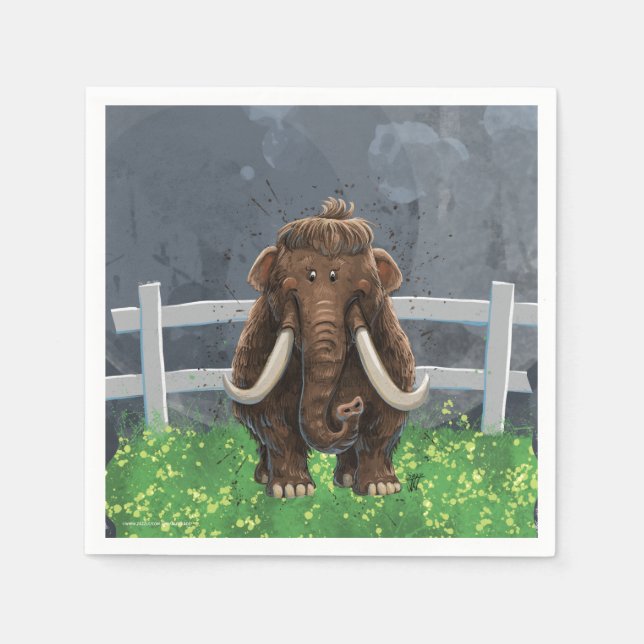 Cute Mastodon Napkin (Front)