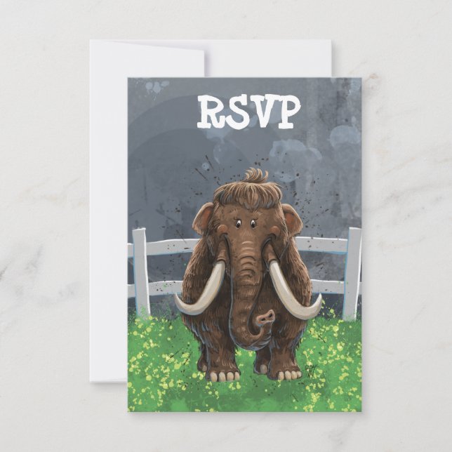 Cute Mastodon RSVP Card (Front)