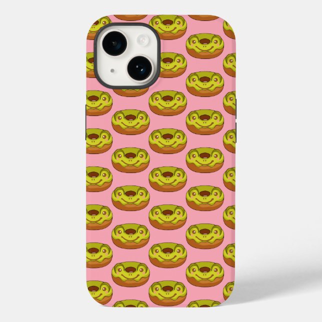 Cute Matcha Frog Doughnut Case-Mate iPhone Case (Back)