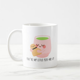 Cute Matcha Tea Hug Illustration Coffee Mug