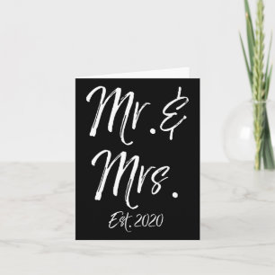 Cute Matching Bride Groom Wedding Gifts Mr. & Card