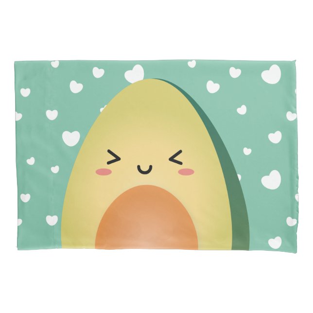 Cute Matching Couple Avocados Funny Lets Avocuddle Pillowcase (Front)