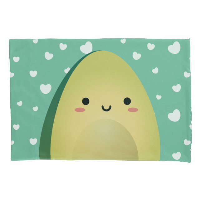 Cute Matching Couple Avocados Funny Lets Avocuddle Pillowcase (Front)