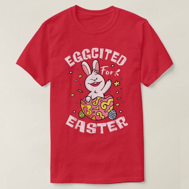 Cute Matching Family Easter Rabbit Colourful Bunny T-Shirt (Design Front)