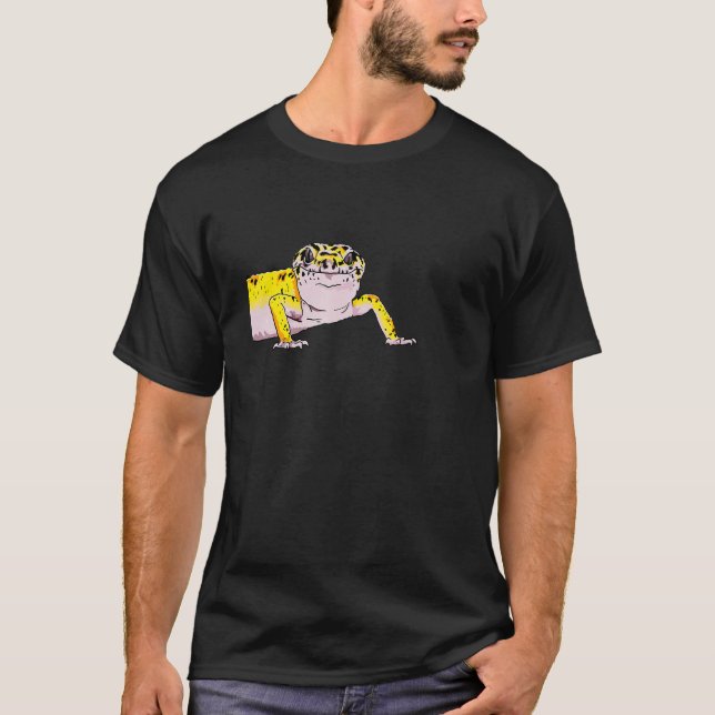Cute Matching Leopard Gecko Design For Gecko Lover T-Shirt (Front)