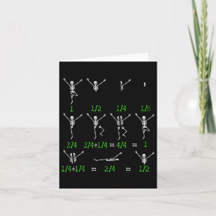 Cute Math Teacher Equation Skeleton Math Students Card