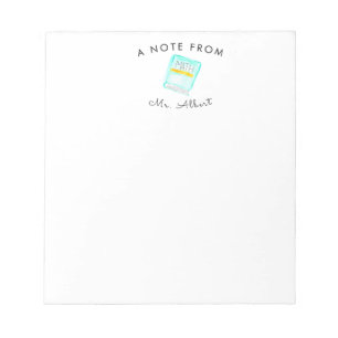 Cute math teacher gift stationary notepad