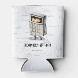 Cute Mathematic Equations Birthday Favour Can Cooler
