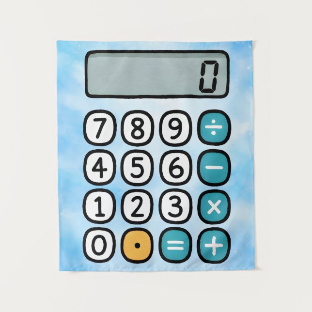 Cute Maths Calculator Poster for Kids Tapestry (Front)