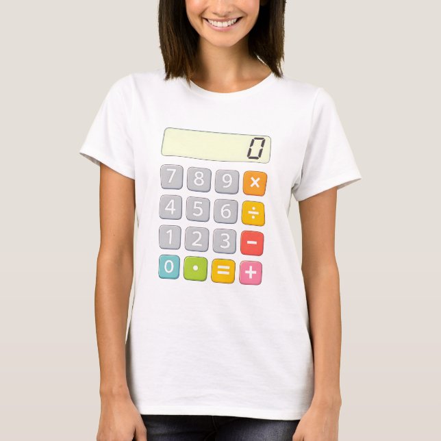 Cute Maths Calculator T Shirt for Kids (Front)