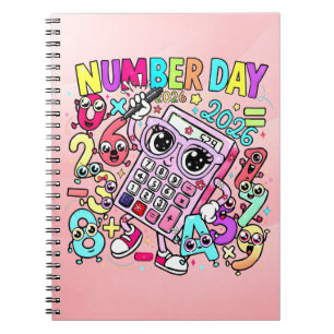 Cute Maths Number Day Notebook for Primary School