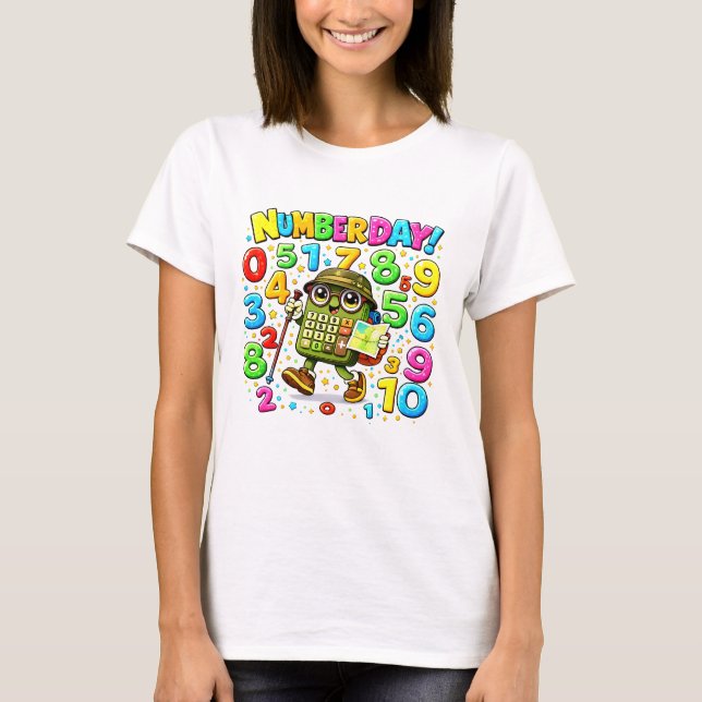 Cute Maths Numbers Sloth Number Day T Shirt UK Kid (Front)