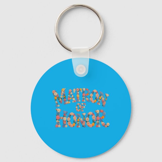 Cute Matron Of Honour Bride Team Bridal To Be Key Ring (Front)