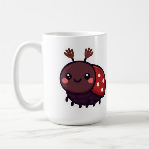 Cute May Beetle – Kawaii Forest Charm Coffee Mug