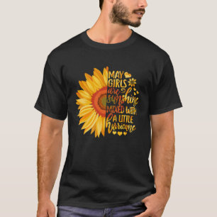 Cute May Girls Are Sunshine Mixed With Hurricane C T-Shirt
