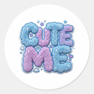 Cute me classic round sticker