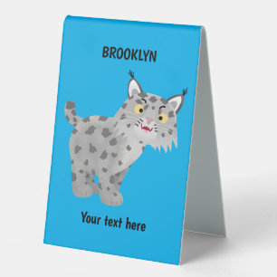Cute mean bobcat lynx cartoon
