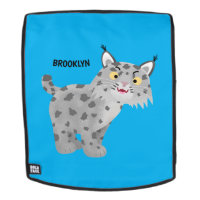 Cute mean bobcat lynx cartoon