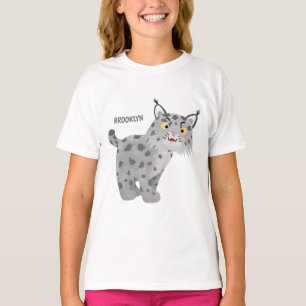 Cute mean bobcat lynx cartoon T-Shirt