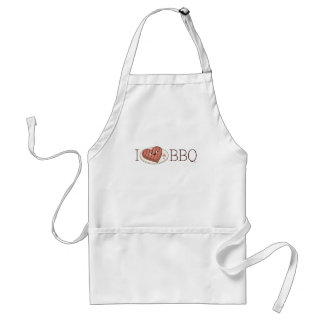 Cute Meat Lover "I Love BBQ" Standard Apron