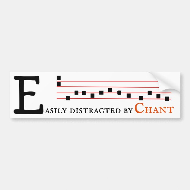 Cute Mediaeval Gregorian Chant Latin Mass  Bumper Sticker (Front)