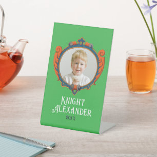  Cute Mediaeval Heraldic Coat Of Arms Knight Photo Pedestal Sign