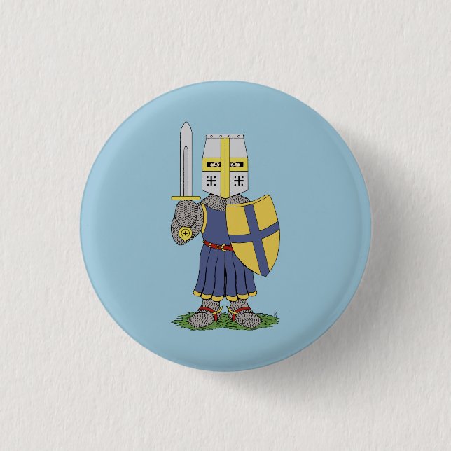 Cute Mediaeval Knight 3 Cm Round Badge (Front)