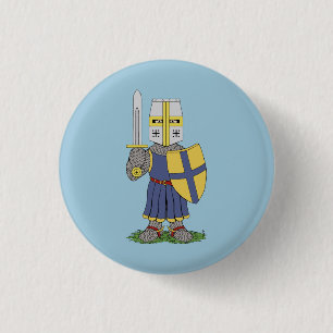 Cute Mediaeval Knight 3 Cm Round Badge