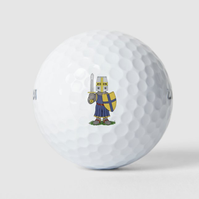 Cute Mediaeval Knight Golf Balls (Front)