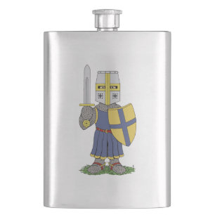 Cute Mediaeval Knight Hip Flask