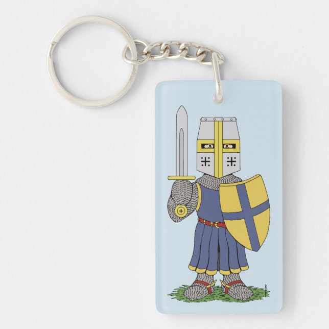 Cute Mediaeval Knight Key Ring (Front)