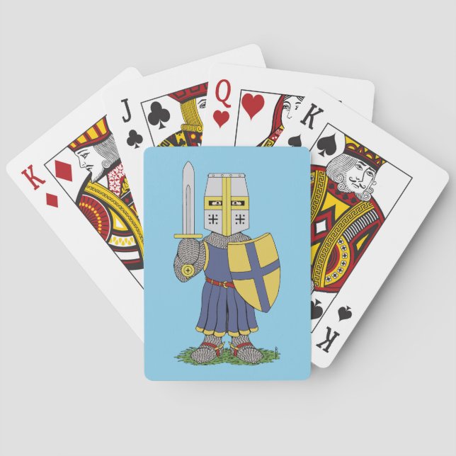 Cute Mediaeval Knight Playing Cards (Back)