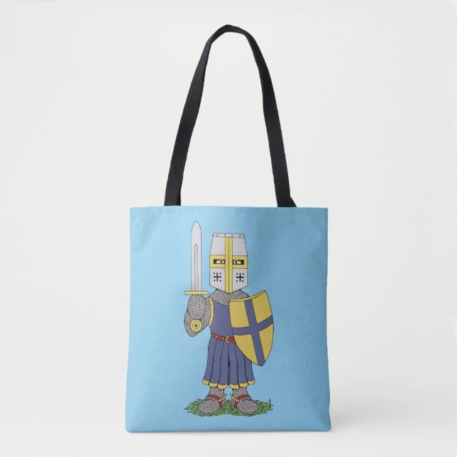 Cute Mediaeval Knight Tote Bag (Front)