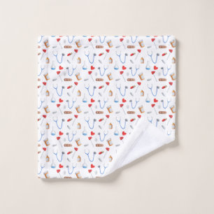Cute Medical Doctor or Nurse Equipment Wash Cloth