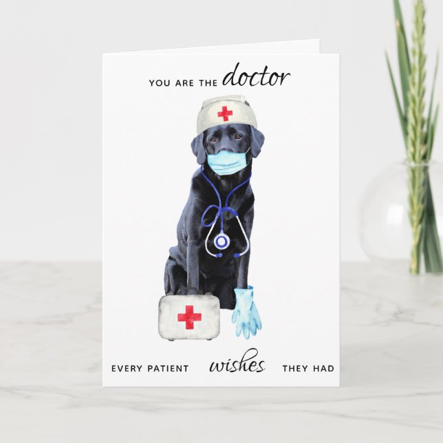 Cute Medical Healthcare Professional Doctor Thank You Card (Front)